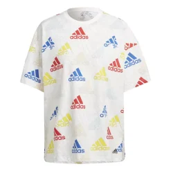 Adidas Essentials Multi-Colored Logo Boyfriend T-Shirt