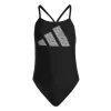 Adidas 3 Bar Logo Print Badeanzug