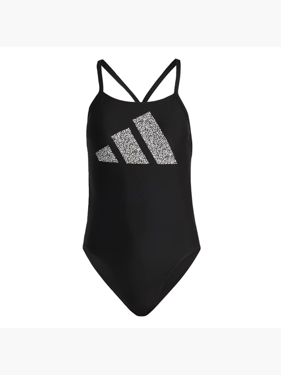 Adidas 3 Bar Logo Print Badeanzug 1 Adidas 3 Bar Logo Print Badeanzug