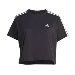 Adidas Essentials 3-Streifen Single Jersey Crop-Top – Große Größen